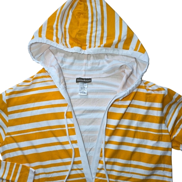 Tommy Bahama Sportif Stripped Hooded Swim Cover / Dress, Color Soleil, Size Med - Picture 2 of 12